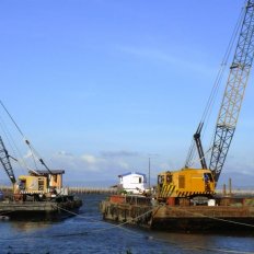 PSC Sheet Pile Driving 